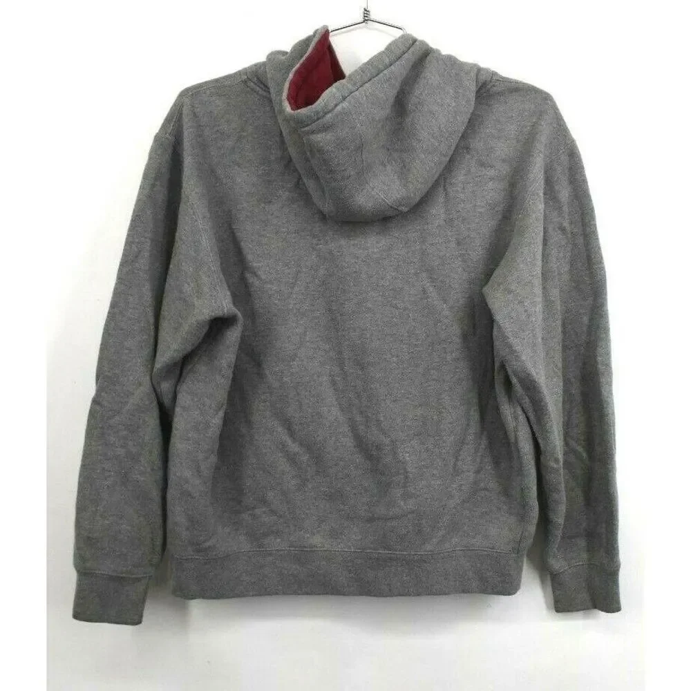 Champs Mens Gray Arkansas Embroidered Drawstring Hood Sweatshirt Front Pouch M - Picture 2 of 8